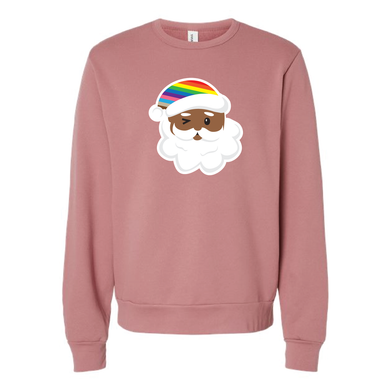 NEW DEMURE GAY SANTA Bella+Canvas® Unisex Sponge Fleece Crewneck Sweatshirt - 6 Colors