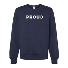 Load image into Gallery viewer, NEW PROUD Bella+Canvas® Unisex Sponge Fleece Crewneck Sweatshirt - 7 Colors